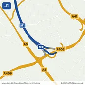 Map of M1 junction 1