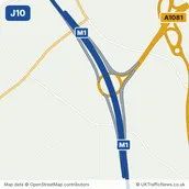 Map of M1 junction 10