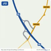 Map of M1 junction 12