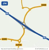 Map of M1 junction 14