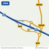 Map of M1 junction 15A