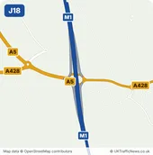Map of M1 junction 18