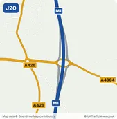 Map of M1 junction 20