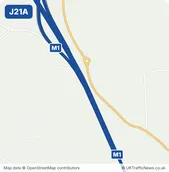 Map of M1 junction 21A