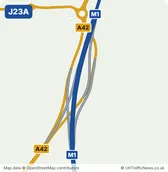 Map of M1 junction 23A
