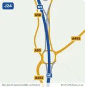 Map of M1 junction 24