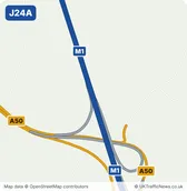 Map of M1 junction 24A
