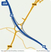 Map of M1 junction 28