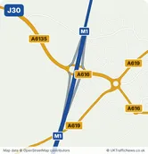Map of M1 junction 30
