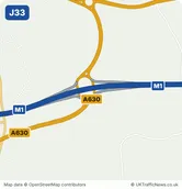 Map of M1 junction 33