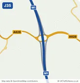 Map of M1 junction 35