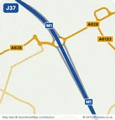 Map of M1 junction 37
