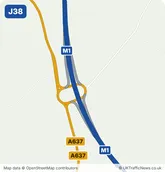 Map of M1 junction 38
