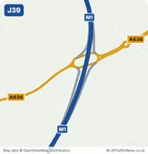 Map of M1 junction 39