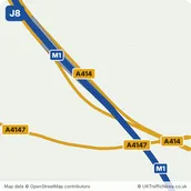 Map of M1 junction 8